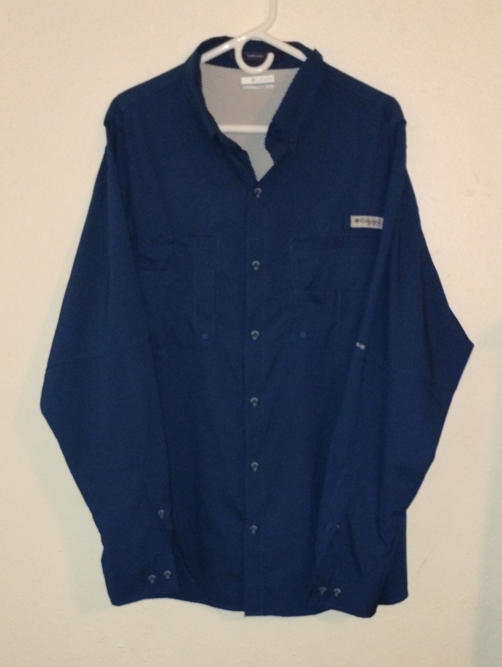 Columbia Men's Long-Sleeve Blue Outdoor Shirt-Jacket XL